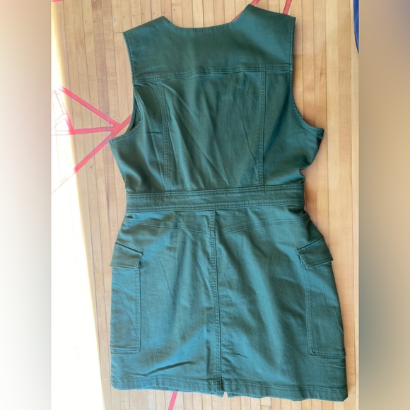 Sexy Green khaki Cargo Dress Large - Picture 5 of 5